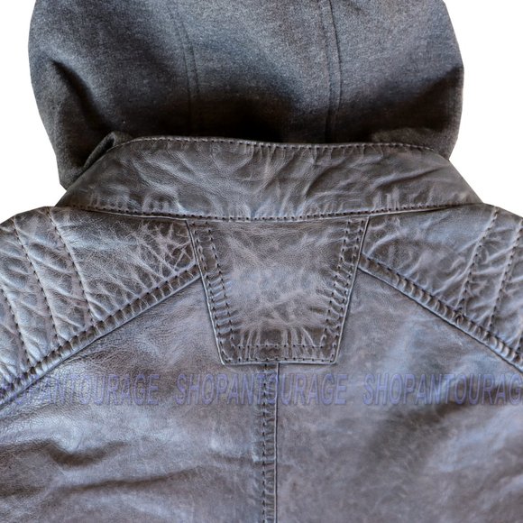 Mauritius Vinn Hooded 100% New Genuine Lambskin Fashion Leather Jacket For Men - Picture 8 of 8